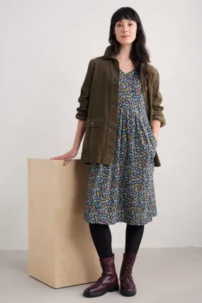 Brush Drawing 3/4 Sleeve Dress