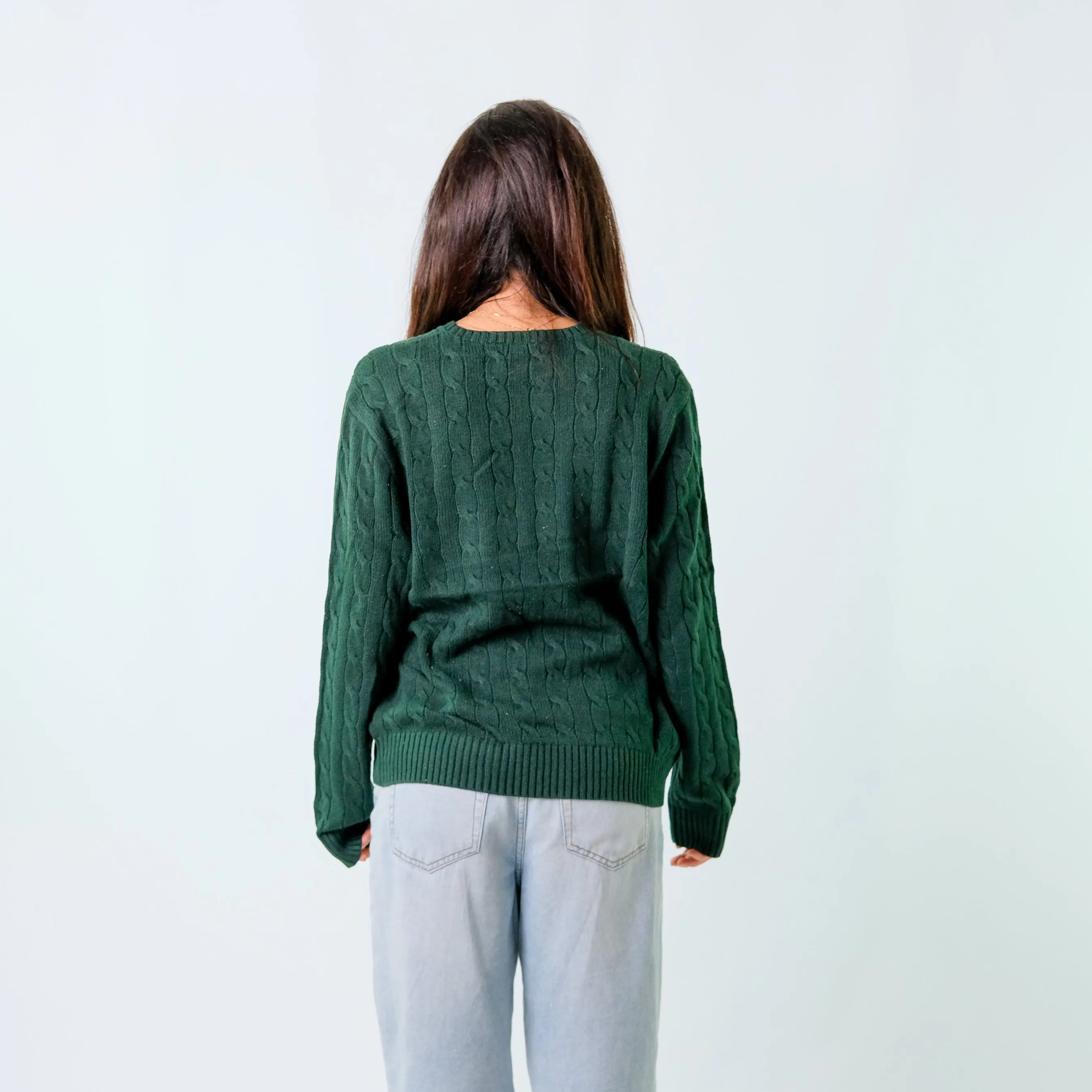Dark Green y2ks Polo Ralph Lauren Knit Sweatshirt (L)